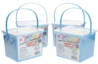 Pavement Chalk Jumbo Assorted Colours Thick 4 X 20 = 80 Sticks