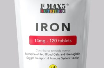 IRON 14mg – 120 vegan tablets, High Strength Energy Pregnancy Anaemic Supplement