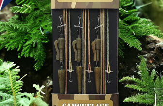 Leadcore Leaders Hybrid CAMO Carp Fishing Tackle Lead Clip QC Swivels 1m 45LB