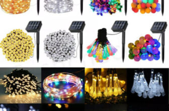 Solar LED Fairy Lights String for Garden, Outdoor Hanging Retro Bulbs