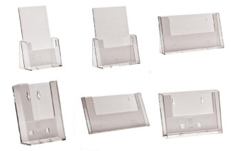 Counter Standing Wall Mounted Leaflet holders & Business Card Dispenser Plastic