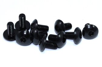 10 Pack m6 x 12mm Black Anodised Aluminium Fairing Bolts Motorcycle Bolt Screws