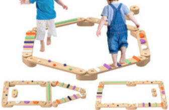 AIYAPLAY Wooden Balance Beam for Kids 3-8 Years, Indoor Outdoor Use
