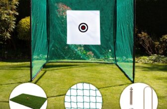 Golf Driving Practice Cage 10ft 3m High Impact Hitting Net Artificial Grass Mat