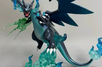 18CM Pokemon Pika Charizard Action Figure Black Charizard Anime Figurine PVC