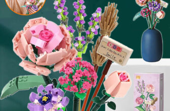 Flower Bouquet Building Blocks Set Artificial Flowers Building Blocks Home Decor