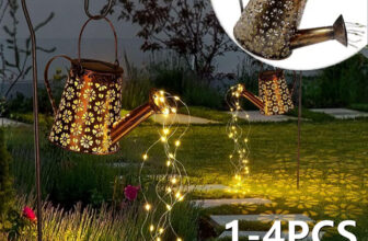 1-4PCS 120LED Solar Watering Can String Light Outdoor Kettle Lamp Decor Garden