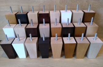 4x Wooden Furniture Feet Square Tapered Legs For Bed Stools Sofa 6-15cm ▴ .q