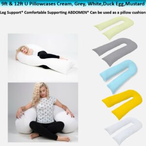 12ft & 9ft U Pillowcases Maternity Pregnancy Full Body Support Pillow Cover Only