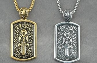 Personalized Jewelry Vintage Holy Sword Pendant Stainless Steel Necklace Chain