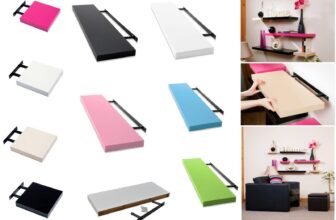 HUDSON HIGH GLOSS FLOATING SHELF SHELVES DISPLAY UNIT WALL MOUNTED BOOKCASE NEW