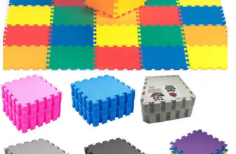 HFICY Interlocking Soft Foam Play Mat Kids Gym Yoga Exercise Fitness Floor Tiles