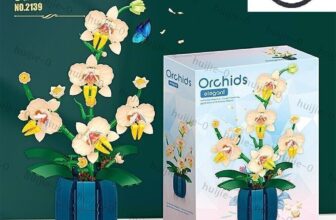 Orchid Building Blocks Flower Se Bouquet Plant Model Bricks Home Decoration UK