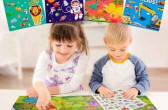Sticker Book For Kids | 4 Reusable Sticker Books | Educational Gift | UK Seller