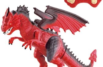 Remote Control Infrared RC T-Rex Dinosaur Dragon Walking Fire Breathing Toy Gift