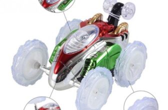 Stunt Car 360 Flashing Light Dasher Vehicle Remote Control Toy Kids