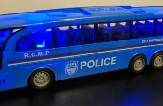 Large Police City Bus Coach Rechargeable Radio Remote Control Car Toy Boys Toys