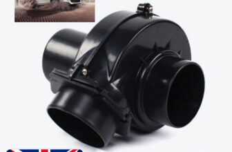 Universal 3” Car Electric Turbocharger Air Intake Generator Turbo Parts Black
