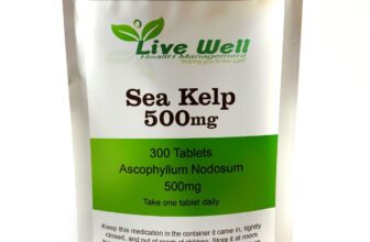 Sea Kelp Tablets 500mg Supplements for Iodine Source Skin Nail and Brain Health