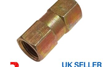 2pcs Female Brake Pipe Connectors M10 x 1mm Car Parts Auto Connectors 3/16″ Pipe