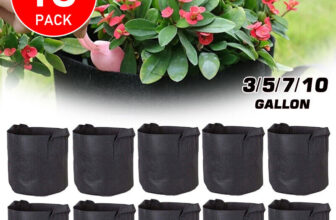 10 Pack Large Plant Grow Bags Potato Fruit Vegetable Garden Planter Growing Bag
