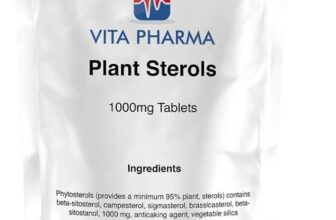 Plant Sterols 1000mg 365 tablets LOWER CHOLESTEROL HEART HEALTH VITAPHARMA