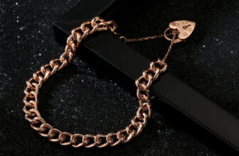 Rose Gold 18K Heart Lock Bracelet Women’s Heavy Safety Chain Gift Ladies Filled