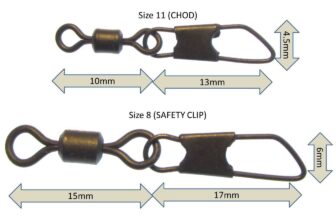 Safety snap link swivels Size 8 and 11 Matt Black Carp fishing end Tackle Rigs