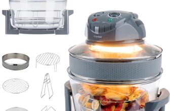 17L Halogen Convection 1400W Electric Cooker Oven Air Fryer with Extender Ring