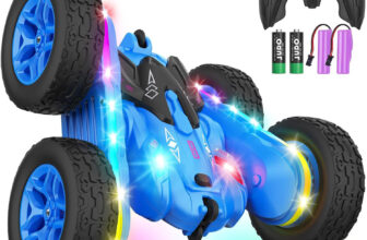 Remote Control Car, RC Stunt Toys Double-Sided 360° with LED Lights Kids Gift UK