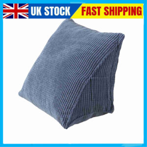 Triangle Pillow Comfortable Reading Pillow W/ Zip Pocket Triangle Wedge Bolster