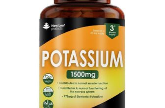 Potassium 1500mg Supplements High Strength – 180 Tablets Nervous System Bones