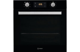 Indesit Aria Electric Fan Single Oven – Black IFW6340BLUK