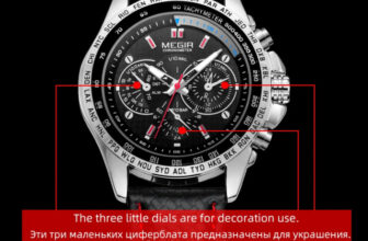 MEGIR Luxury Fashion Chronograph Mens Wristwatch Leather Casual Watch Gift UK