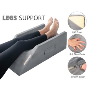 Elevating Memory Foam Leg Pillow Wedge Lightweight Non-Slip Pain Relief Support