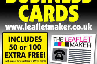 FREE Business Cards – Full Colour Printing – your DESIGN/TEXT – 300gsm Uncoated