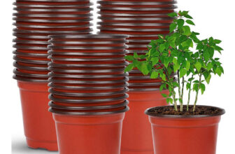 200 Garden Plastic Plant Flower Pots Nursery Seedlings Growing Pot Container 9cm