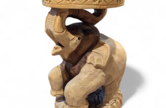 Wood Side Table Elephant 50cm Wooden Night Solid Stool New