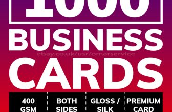1000 Business Card Print Full Colour Single & Double Printing Premium 400gsm