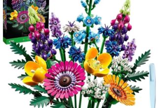 Hot Wildflower Bouquet Set, Artificial Flowers with Poppies 10313 Icons Gifts UK