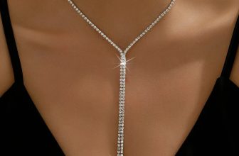 Crystal Necklace Drop Rhinestone Crystal Choker long silver Wedding Party Chain