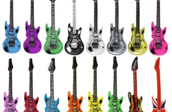 Inflatable Air Guitar – Choose From 16 Colours – 106cm Blow Up Rock & Roll Party