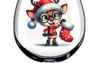 12x Watercolor Christmas Funny Reindeer Vinyl Sticker Decal Wine Glass Van Car