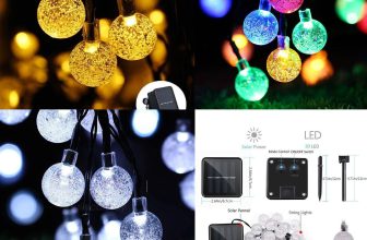 LED Solar Powered Retro Bulb String Lights Garden Fairy Ball Hanging Lamp