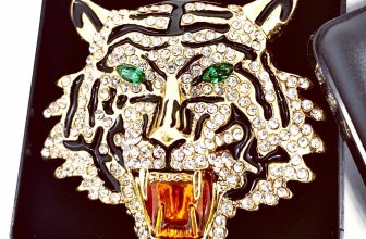 Vintage Style TIGER Rhinestone brooch Jewellery IN A GIFT BOX UK SELLER