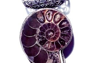 Natural Ammonite Gemstone 925 Sterling Silver Handmade Jewelry Pendant 2.1″