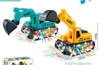 Kids LED Electric Construction Vehicle Excavator Digging Engineering Car Toy