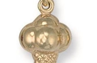 Ice Cream Pendant 27mm Yellow Gold