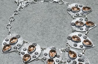 Faceted Morganite Pear Shape Gemstone Handmade Gift Vintage Jewelry Necklace 18″