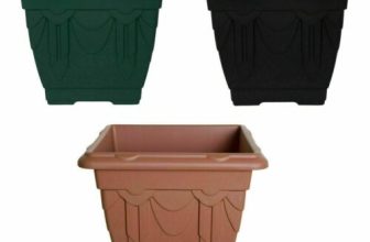 Plastic Square Deep Venetian Plant Flower Pot Pots Planter Grow Container Garden